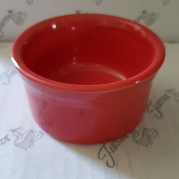 Fiestaware Fiesta CERAMIC Ramekin Small Bowl BAKING Dish Scarlet Red BAKWARE - Picture 3 of 13